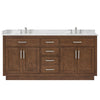 Custom image for Dark Oak with Brushed Nickel Trim / Carrara Cultured Marble / No Mirror