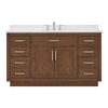 Custom image for Dark Oak with Brushed Nickel Trim / Carrara Cultured Marble / No Mirror
