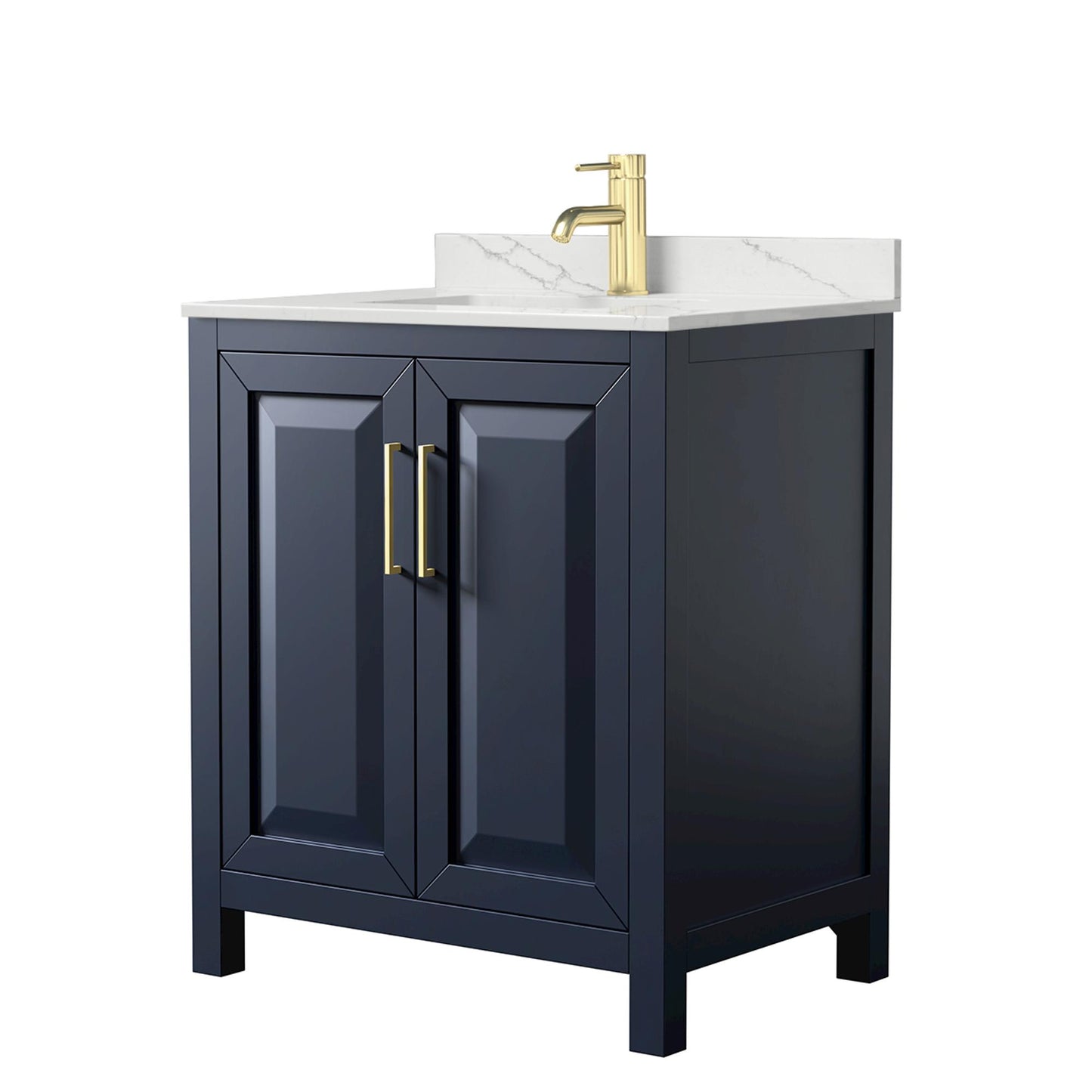 Daria Bathroom Vanity with Countertop 30 inch Single Sink Single hole Faucet Setup