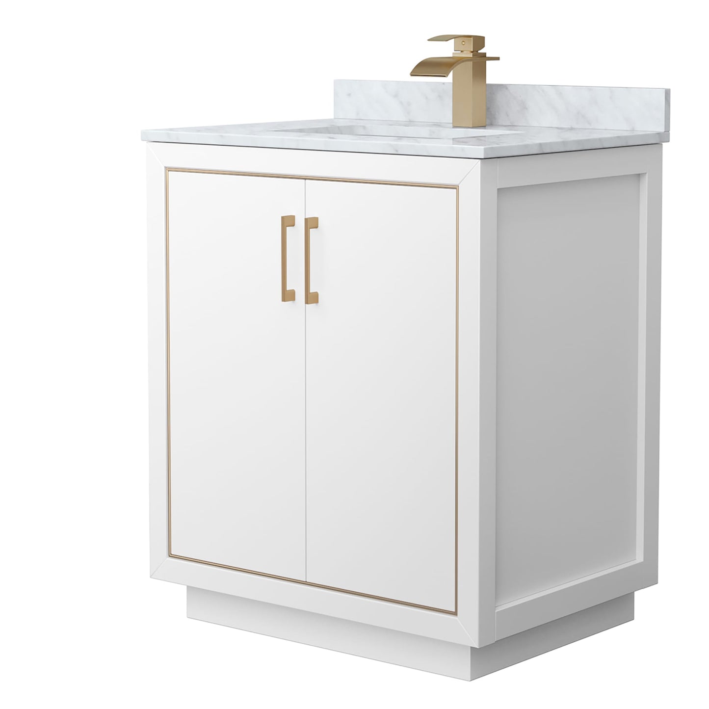 Icon Bathroom Vanity with Countertop 30 inch Single Sink Single hole Faucet Setup