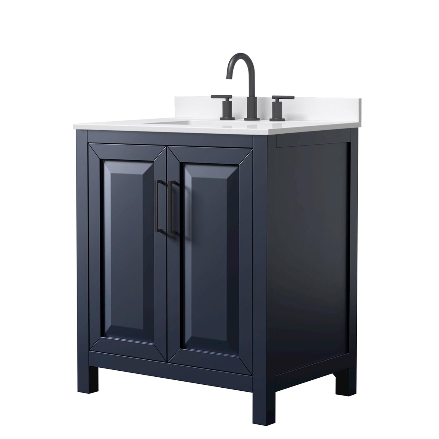 Daria Bathroom Vanity with Countertop 30 inch Single Sink 3-hole Faucet Setup