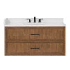 Custom image for Toasted Walnut with Matte Black Trim / White Quartz / No Mirror