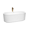 Custom image for White with Polished Chrome Trim and Brushed Gold Faucet / 67