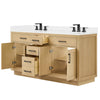 Custom image for Rift Oak with Matte Black Trim / White Cultured Marble / No Mirror
