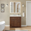 Custom image for Dark Walnut with Brushed Nickel Trim / Giotto Quartz / No Mirror