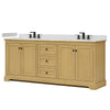Custom image for Honey Oak with Matte Black Trim / Carrara Cultured Marble / No Mirror