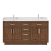 Custom image for Dark Oak with Brushed Nickel Trim / Carrara Cultured Marble / No Mirror