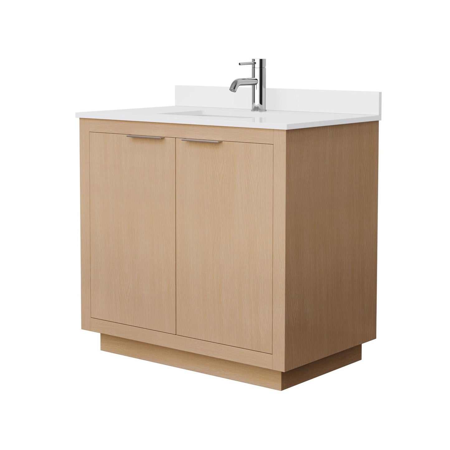 Maroni Bathroom Vanity with Countertop 36 inch Single Sink Single hole Faucet Setup