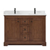 Custom image for Dark Walnut with Matte Black Trim / Giotto Quartz / No Mirror