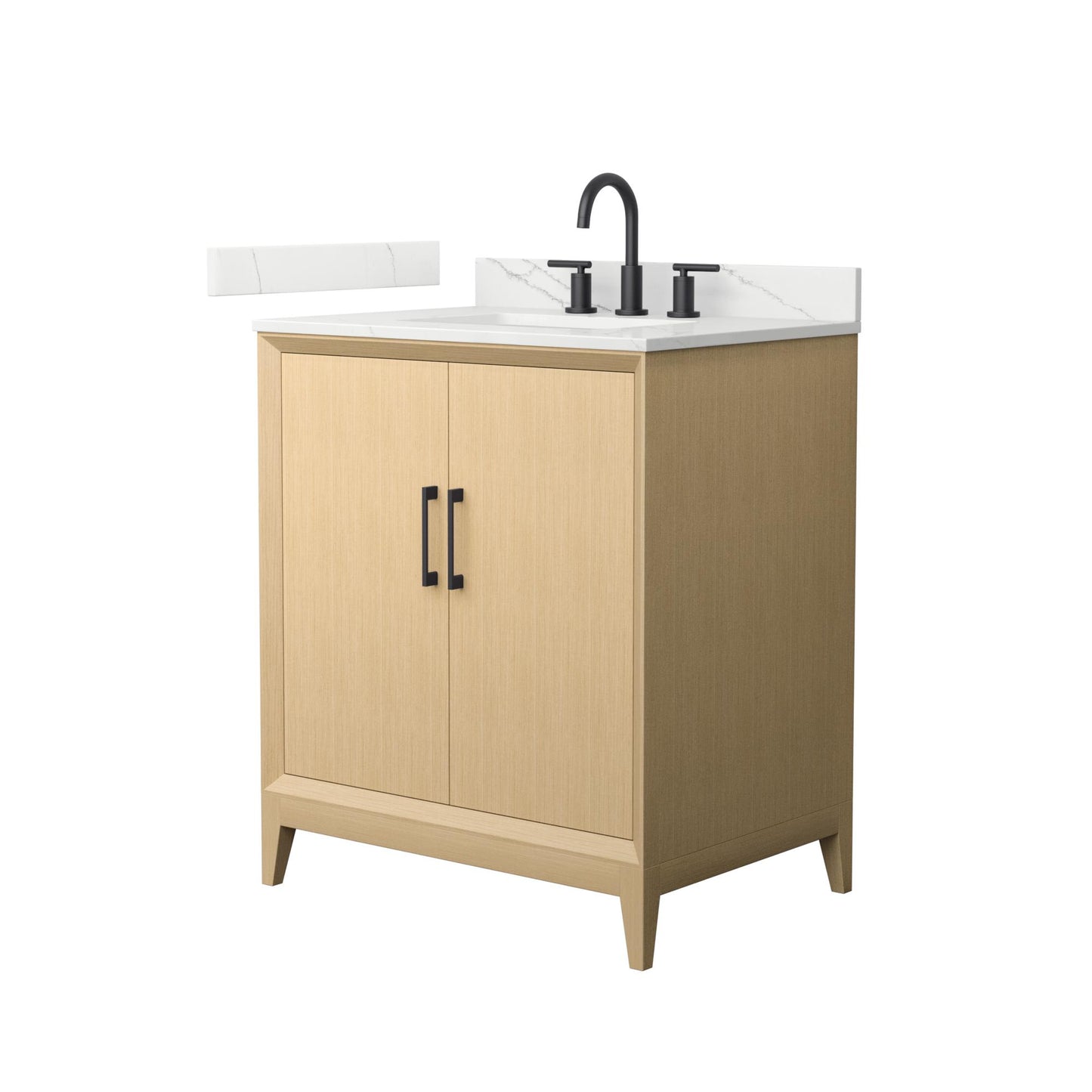 Janna Bathroom Vanity with Countertop 30 inch Single Sink 3-hole Faucet Setup
