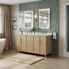 Custom image for White Oak with Brushed Nickel Trim / Giotto Quartz / No Mirror