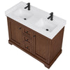 Custom image for Dark Walnut with Matte Black Trim / White Cultured Marble / No Mirror