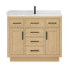 Custom image for Rift Oak with Matte Black Trim / Carrara Cultured Marble / No Mirror