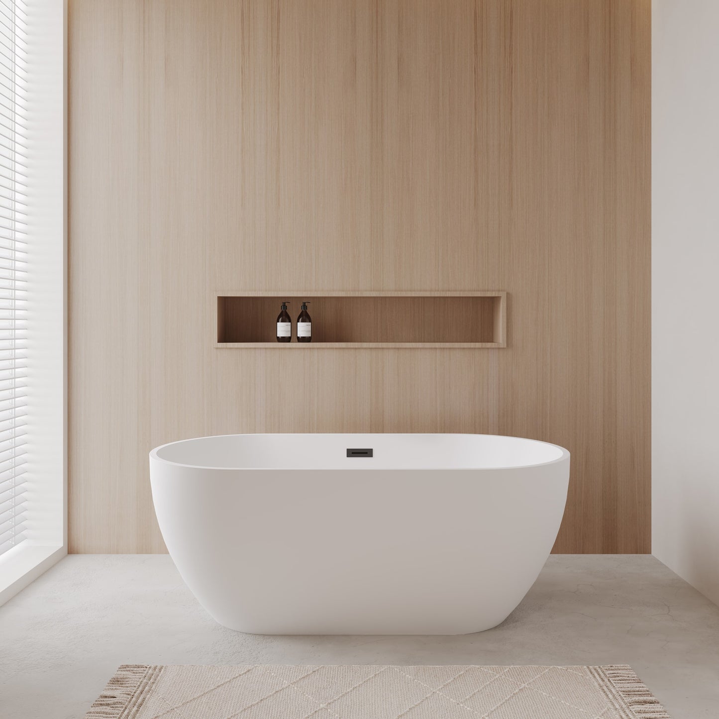 Juno Freestanding Acrylic Bathtub No Faucet 63 inch