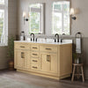 Custom image for Rift Oak with Matte Black Trim / White Cultured Marble / No Mirror