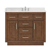 Custom image for Dark Oak with Brushed Nickel Trim / Giotto Quartz / No Mirror