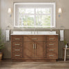 Custom image for Dark Oak with Brushed Nickel Trim / Carrara Cultured Marble / No Mirror