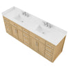 Custom image for Rift Oak with Brushed Nickel Trim / White Cultured Marble / No Mirror