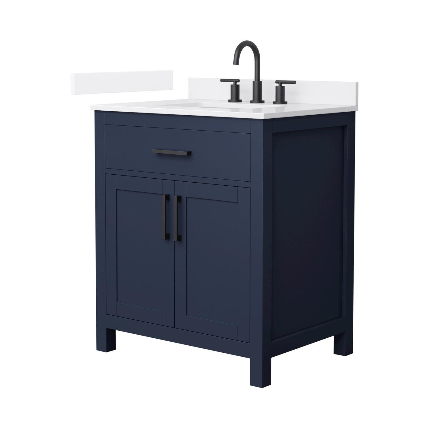 Beckett Bathroom Vanity with Countertop 30 inch Single Sink 3-hole Faucet Setup