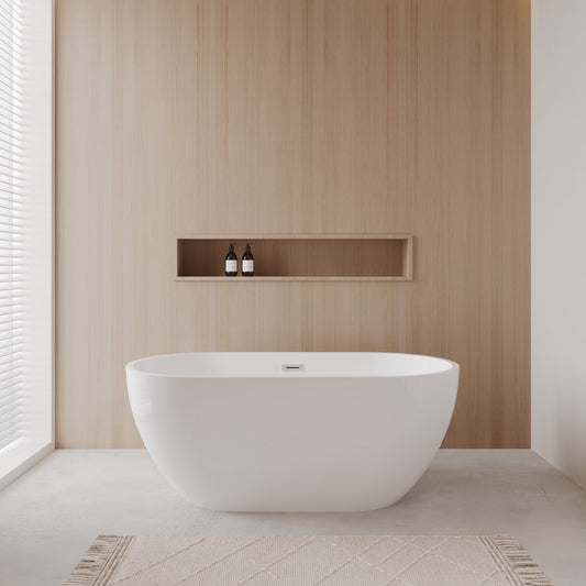 Brooklyn Freestanding Acrylic Bathtub No Faucet 60 inch