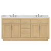 Custom image for Rift Oak with Brushed Nickel Trim / Giotto Quartz / No Mirror