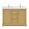 Custom image for Honey Oak with Polished Chrome Trim / White Cultured Marble / No Mirror