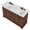 Custom image for Dark Walnut with Matte Black Trim / White Quartz / No Mirror