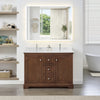 Custom image for Dark Walnut with Polished Chrome Trim / Carrara Cultured Marble / No Mirror