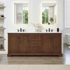 Custom image for Dark Walnut with Matte Black Trim / White Cultured Marble / No Mirror