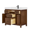 Custom image for Dark Walnut with Matte Black Trim / Carrara Cultured Marble / No Mirror