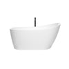 Custom image for White with Polished Chrome Trim and Matte Black Faucet / 59