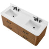 Custom image for Toasted Walnut with Matte Black Trim / White Quartz / No Mirror