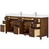 Custom image for Dark Walnut with Brushed Nickel Trim / White Quartz / No Mirror