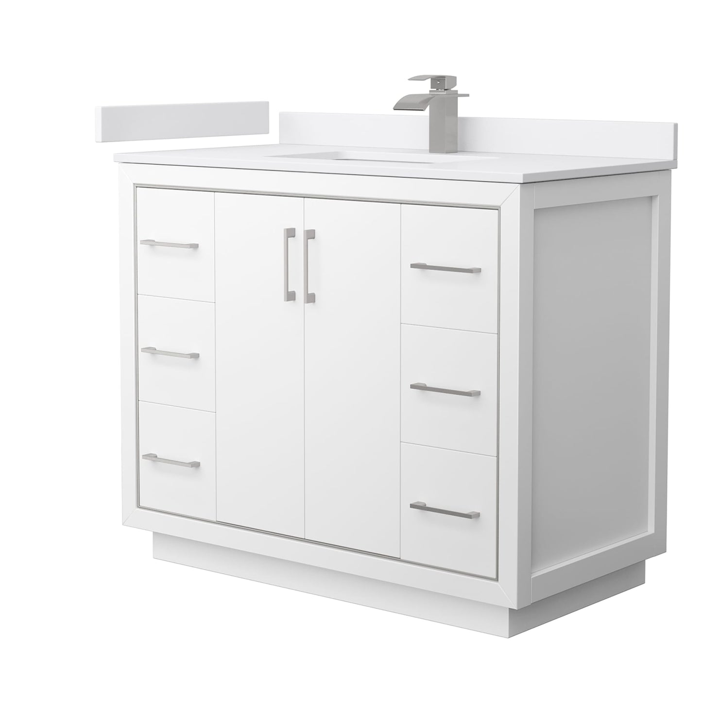 Icon Bathroom Vanity with Countertop 42 inch Single Sink Single hole Faucet Setup