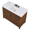 Custom image for Dark Walnut with Matte Black Trim / White Cultured Marble / No Mirror