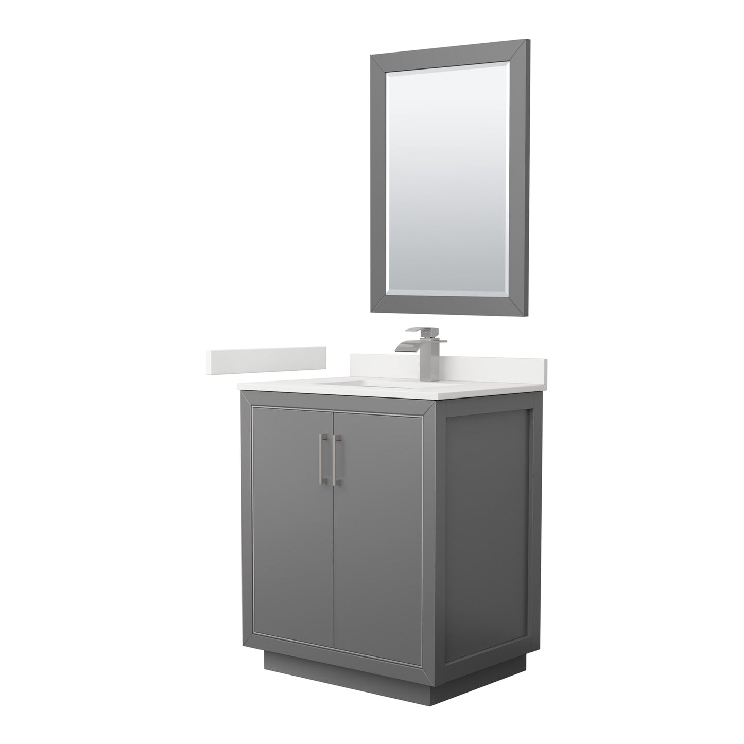 Icon Bathroom Vanity with Countertop 30 inch Single Sink Single hole Faucet Setup