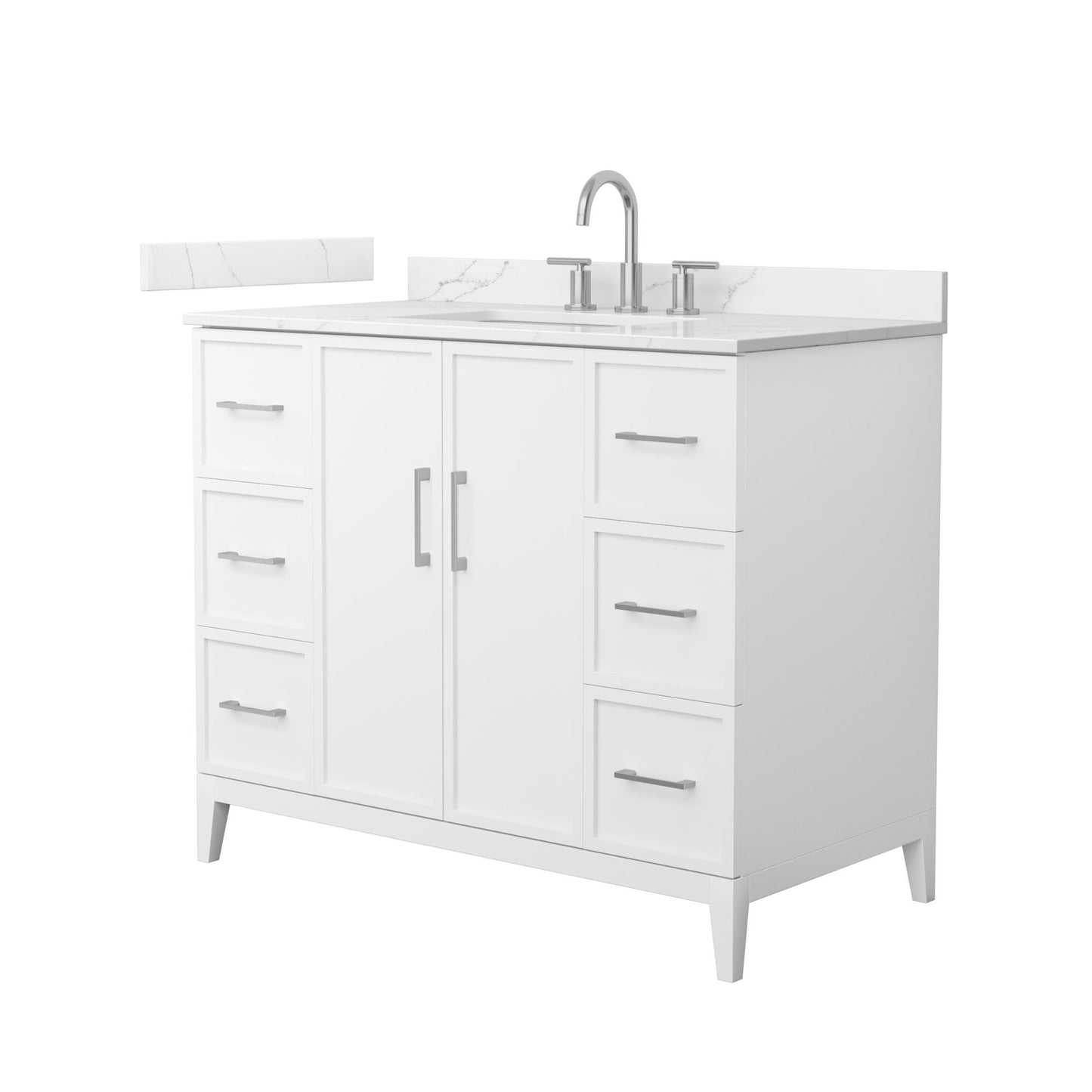 Elan Bathroom Vanity with Countertop 42 inch Single Sink 3-hole Faucet Setup