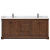 Custom image for Dark Walnut with Matte Black Trim / White Cultured Marble / No Mirror