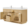 Custom image for Rift Oak with Brushed Nickel Trim / Carrara Cultured Marble / No Mirror
