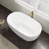 Custom image for White with Shiny White Trim and Brushed Gold Faucet