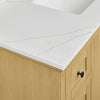 Custom image for Honey Oak with Polished Chrome Trim / Giotto Quartz / No Mirror