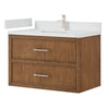 Custom image for Toasted Walnut with Brushed Nickel Trim / Giotto Quartz / No Mirror