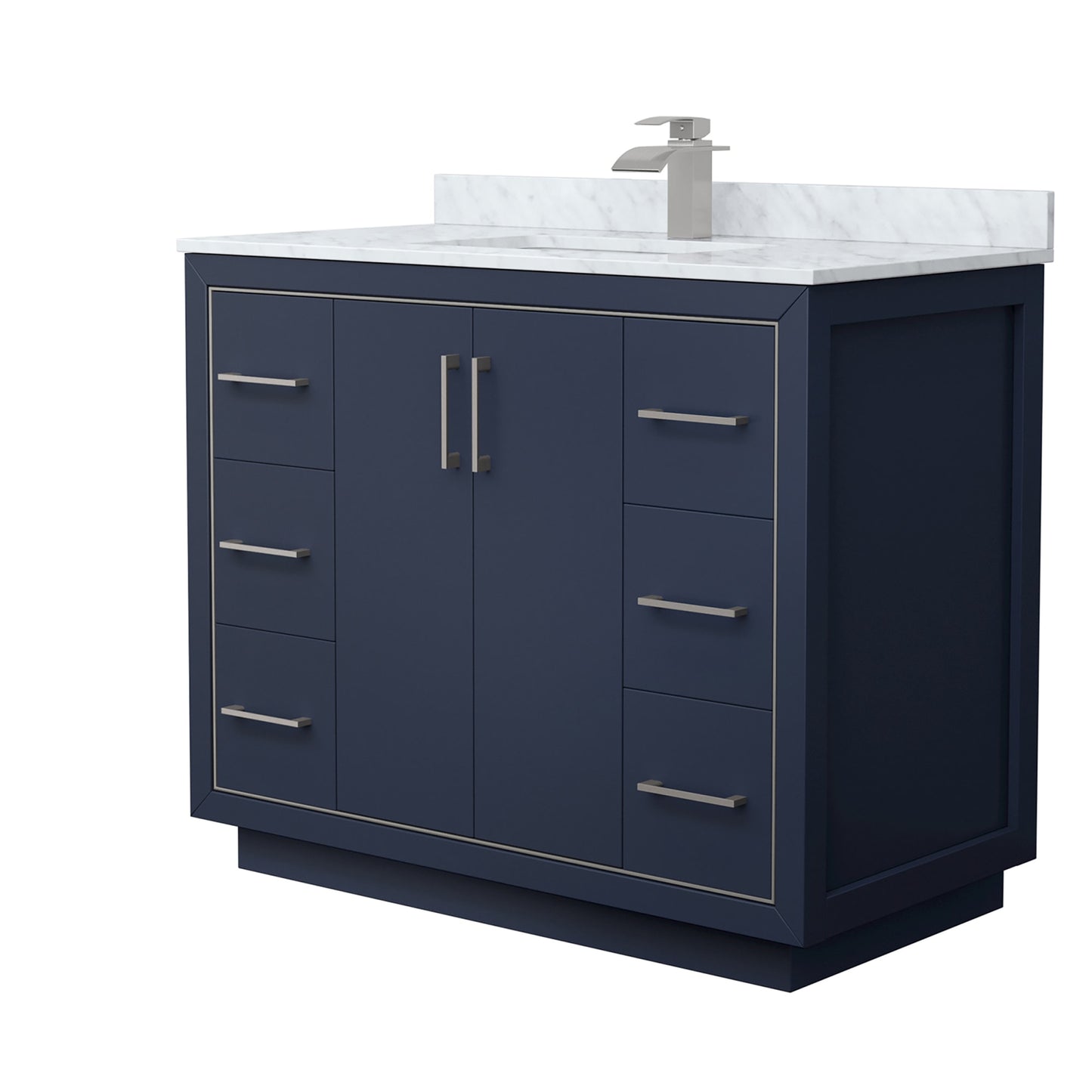 Icon Bathroom Vanity with Countertop 42 inch Single Sink Single hole Faucet Setup
