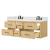 Custom image for Scandinavian Oak with Matte Black Trim / Giotto Quartz / No Mirror