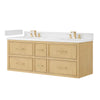 Custom image for Scandinavian Oak with Satin Bronze Trim / White Quartz / No Mirror