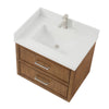 Custom image for Toasted Walnut with Brushed Nickel Trim / White Quartz / No Mirror