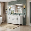 Custom image for White with Matte Black Trim / White Cultured Marble / No Mirror