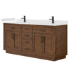 Custom image for Dark Oak with Matte Black Trim / Giotto Quartz / No Mirror