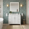 Custom image for White with Brushed Nickel Trim / Giotto Quartz / No Mirror