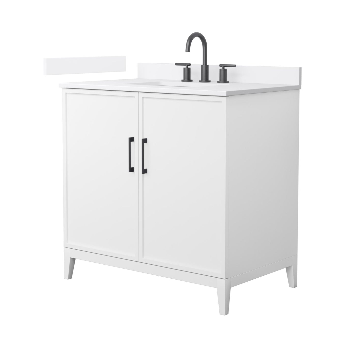 Elan Bathroom Vanity with Countertop 36 inch Single Sink 3-hole Faucet Setup